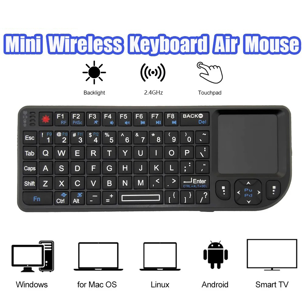 Gaming Console For Smart Tv - A8 Mini Wireless Keyboard 2.4G 7