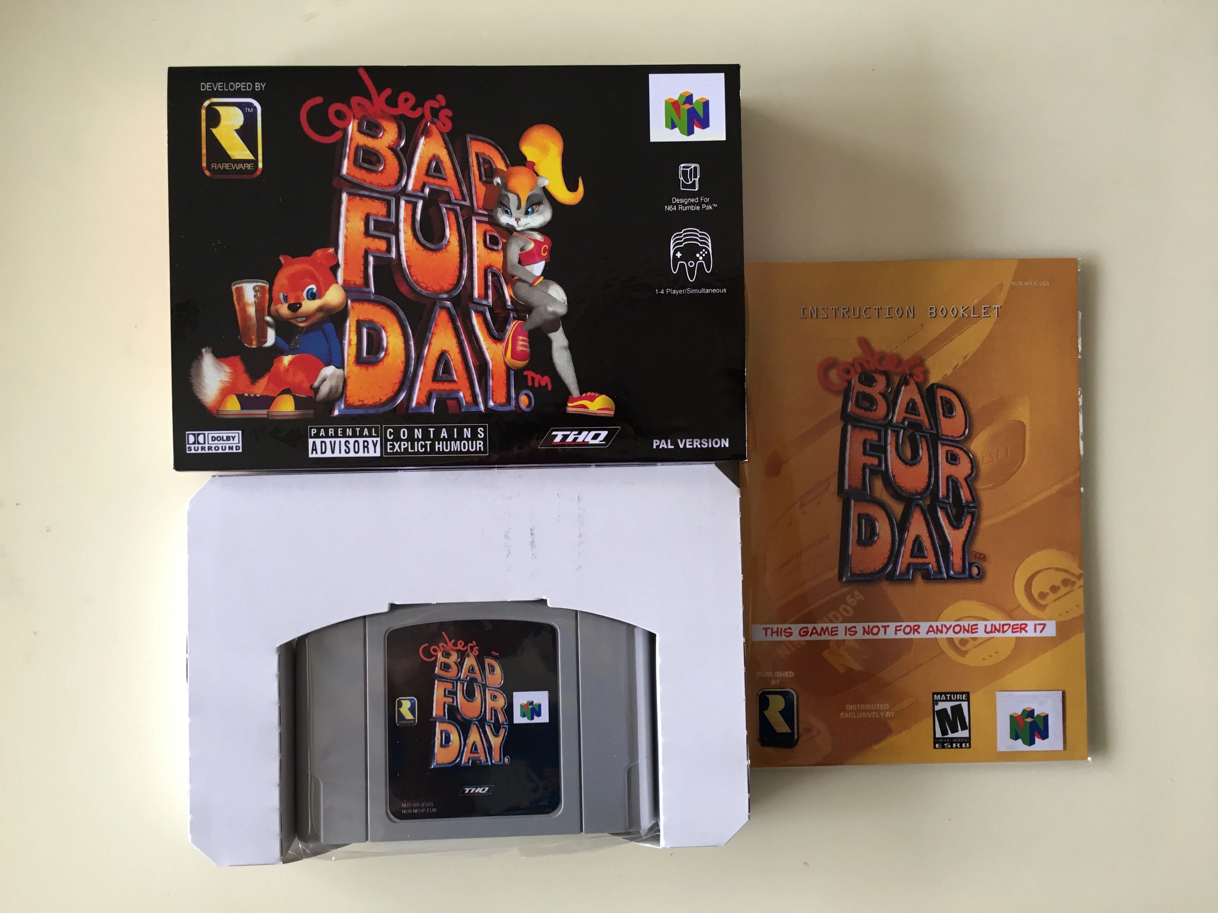 Gaming Console Box - 64Bit Games ** Conker's Bad Fur
