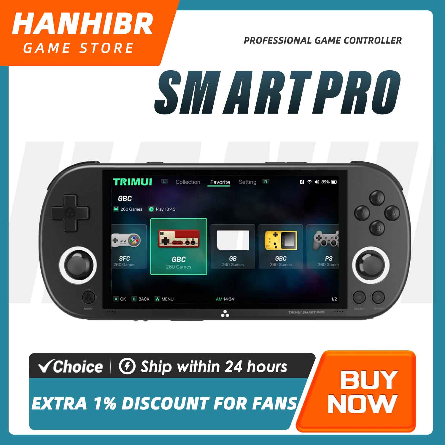 Gaming Console All In One - TRIMUI SMART PRO Open Source Linux