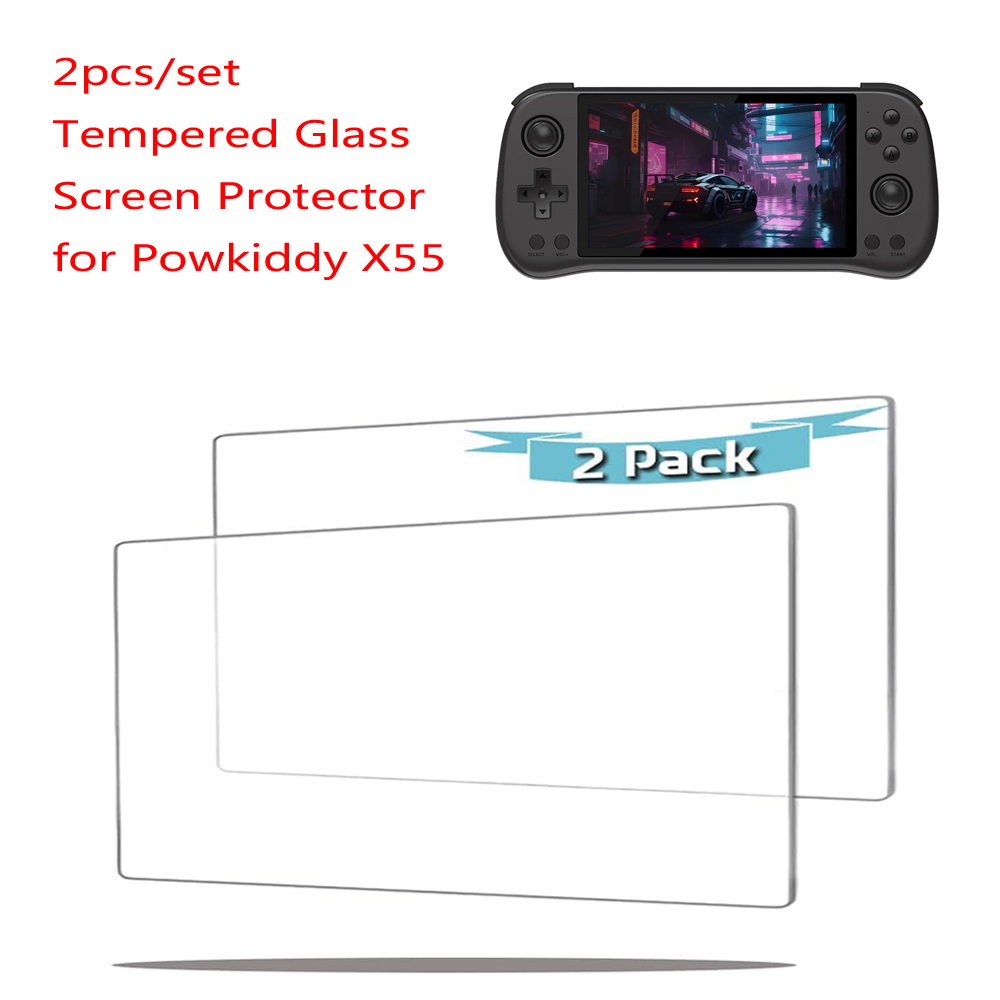 Gaming Console X55 - 2pcs/set Tempered Glass Screen Protector Crystal
