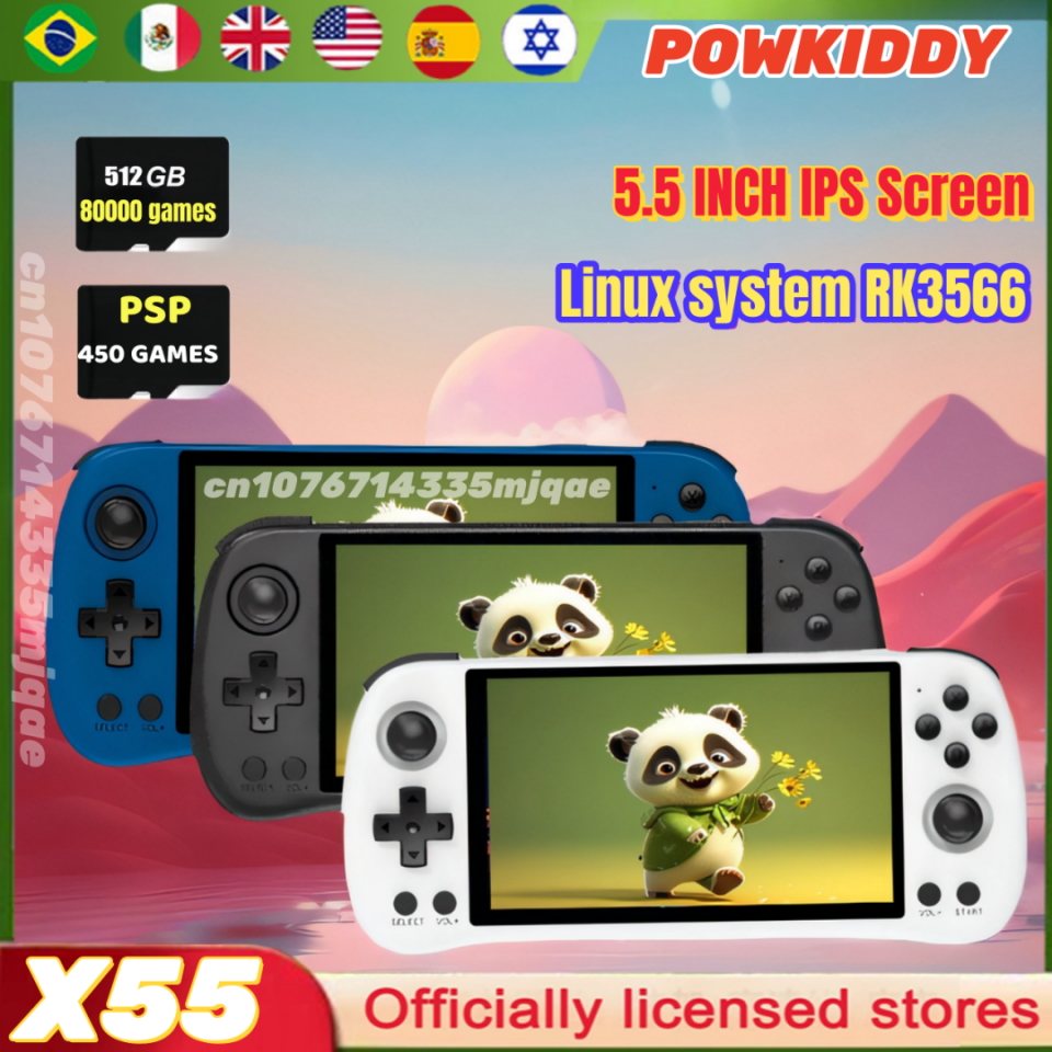 POWKIDDY X55 5.5 INCH Retro Ha - Gaming Console X55 recensie en prijs
