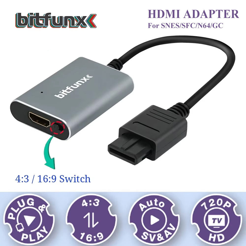 Bitfunx 720P Svideo / AV To HD - Gaming Console All In One recensie en prijs