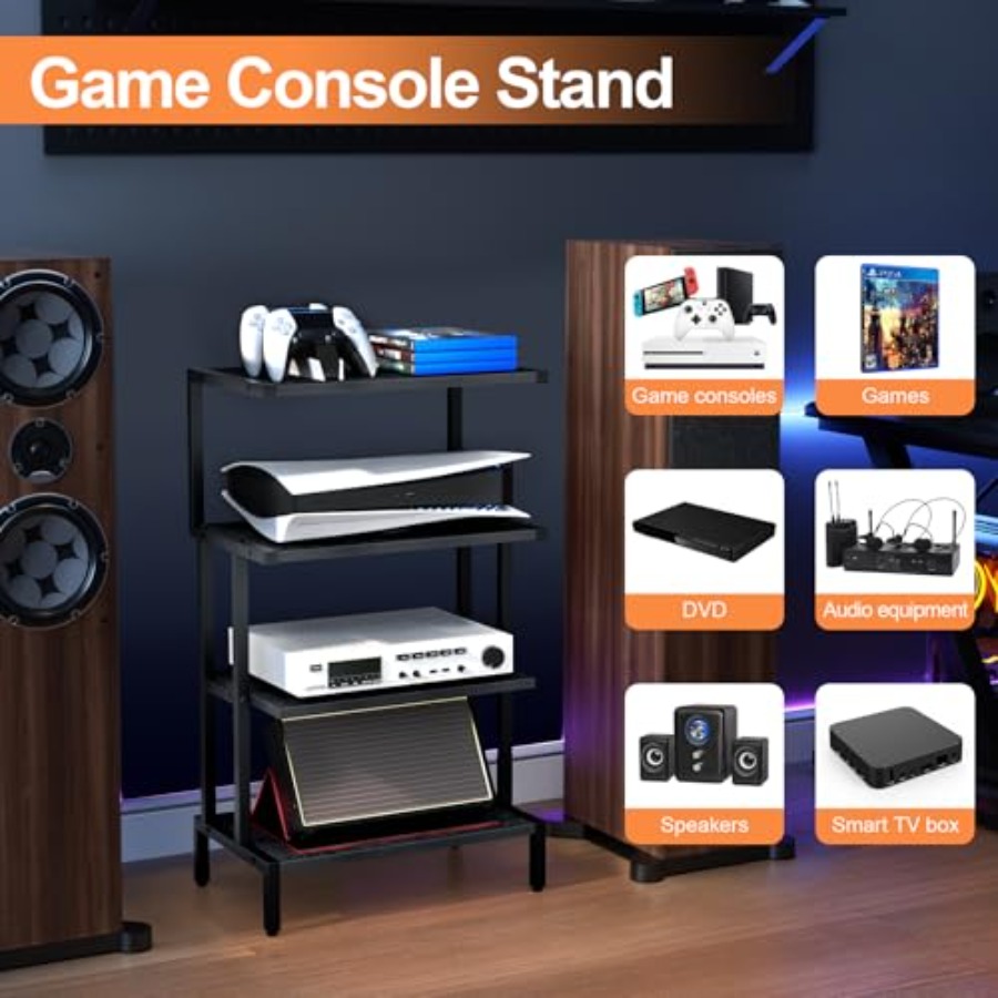 Media Stand Gaming Shelf 4 Tie - Gaming Console Organizer recensie en prijs