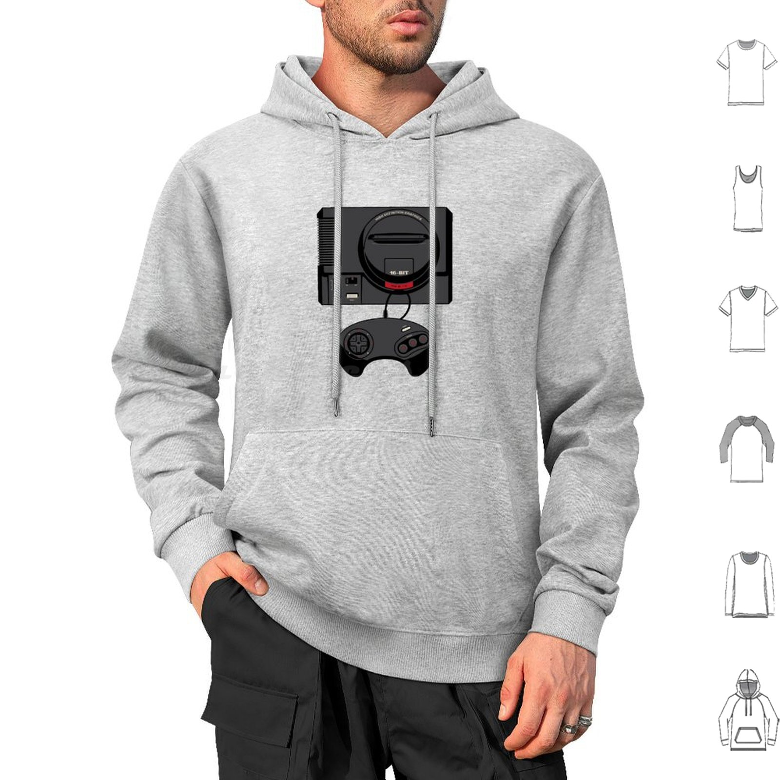 Retro Black 16-Bit Hoodies Lon - Gaming Console Genesis recensie en prijs