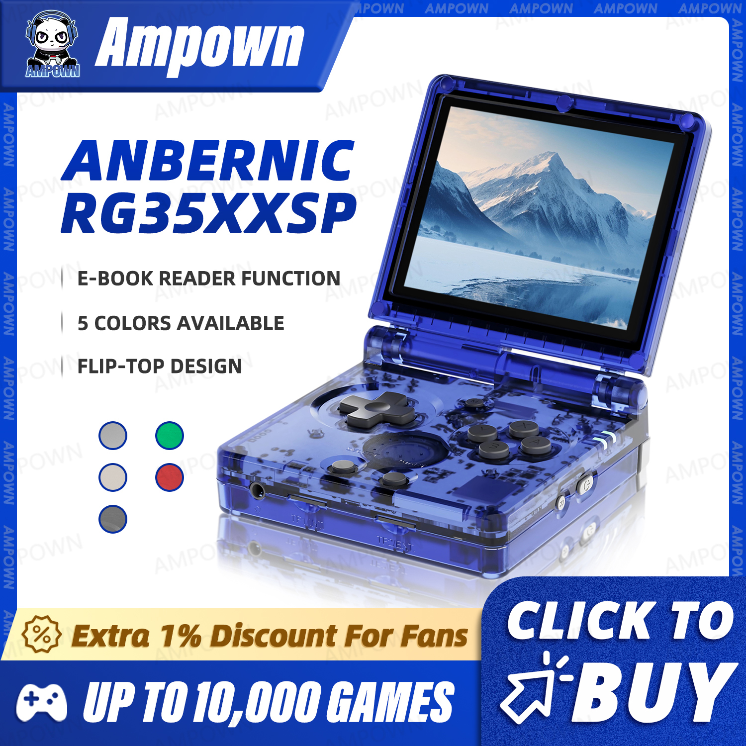 ANBERNIC RG35XXSP Flip Game Co - Gaming Console All In One recensie en prijs