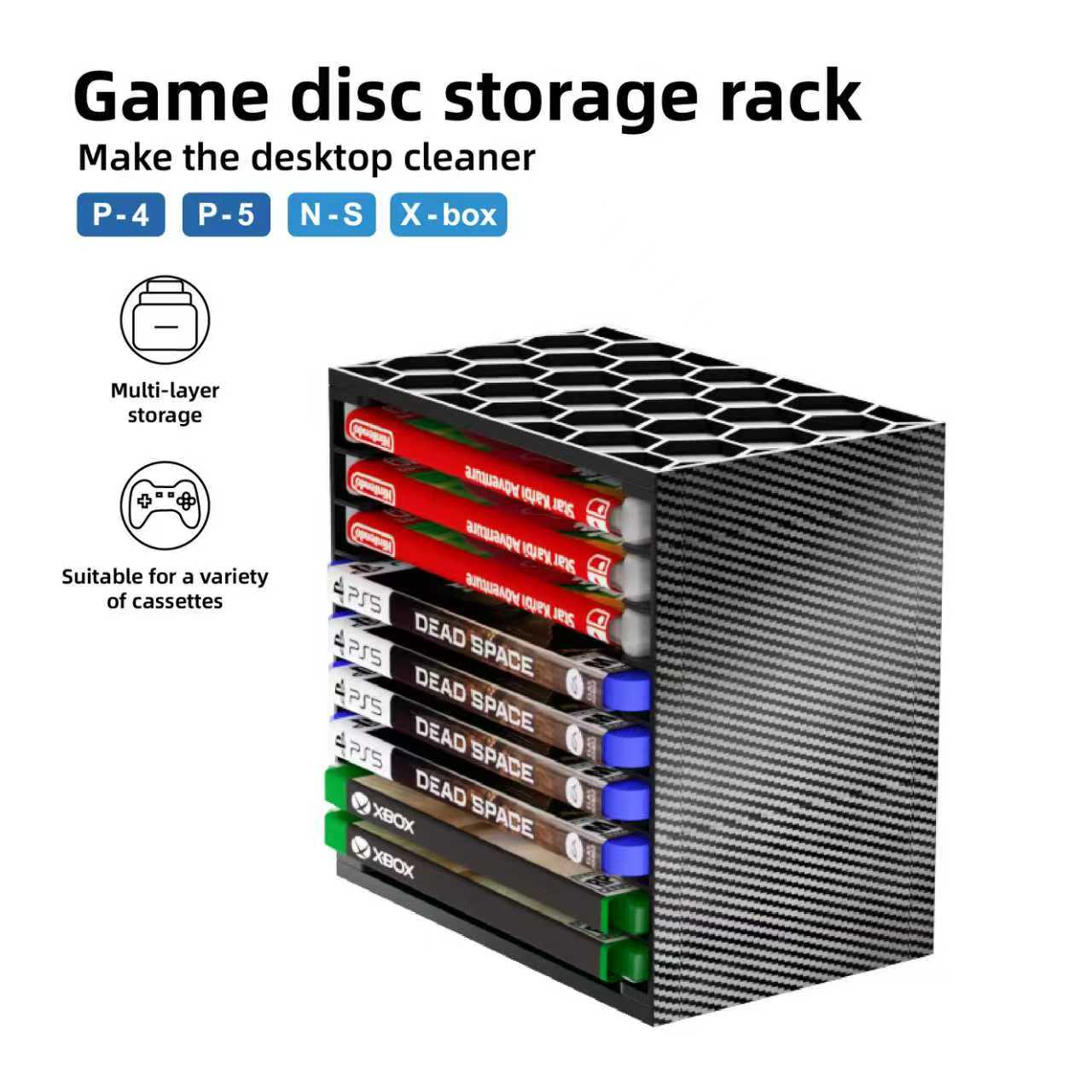 Multi-Layer Game Cassette Stor - Gaming Console Organizer recensie en prijs