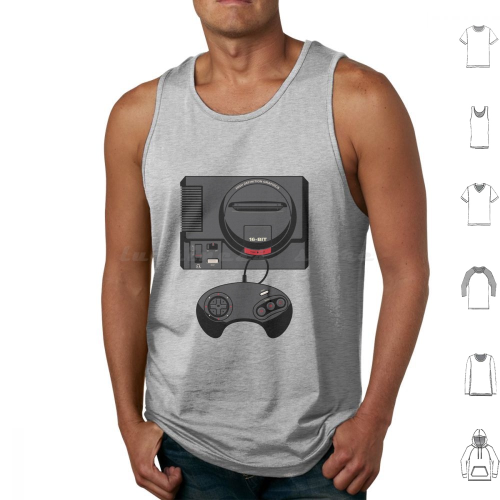 Retro Black 16-Bit Tank Tops P - Gaming Console Genesis recensie en prijs