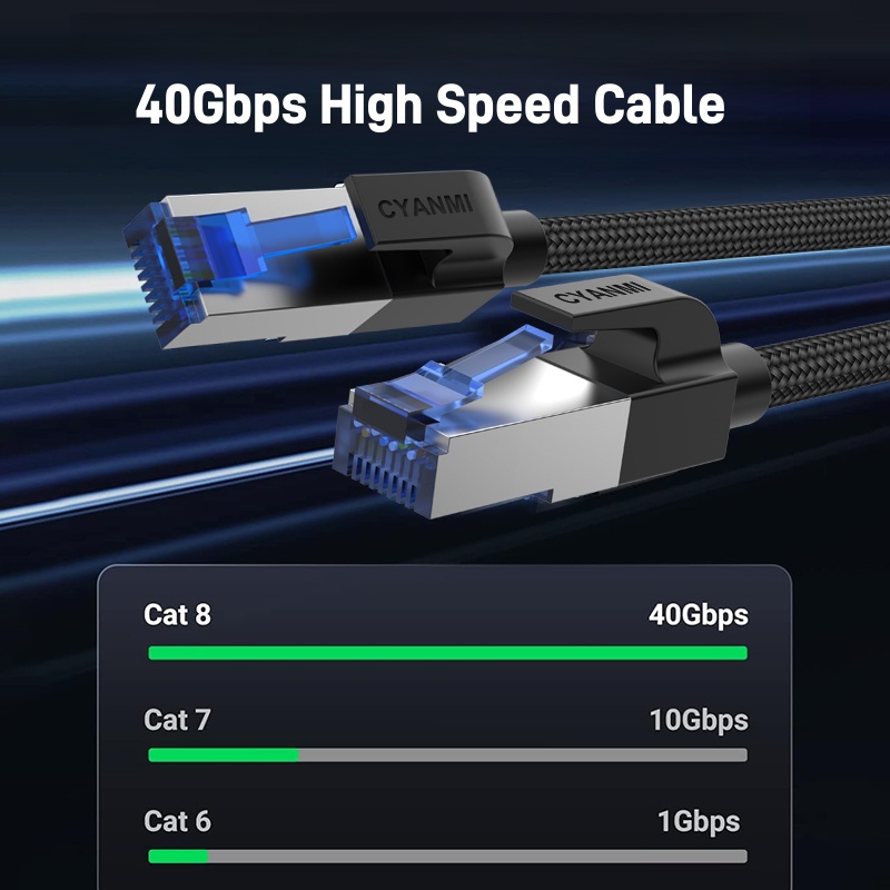 CYANMI Cat 8 Ethernet Cable 10 - Lan Cable Gaming recensie en prijs