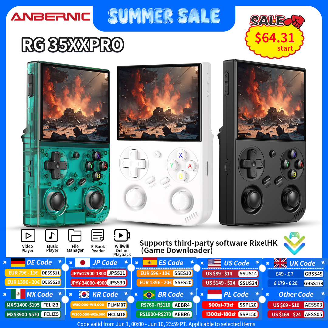 Anbernic RG 35XXPro Retro Hand - Gaming Console Linux recensie en prijs