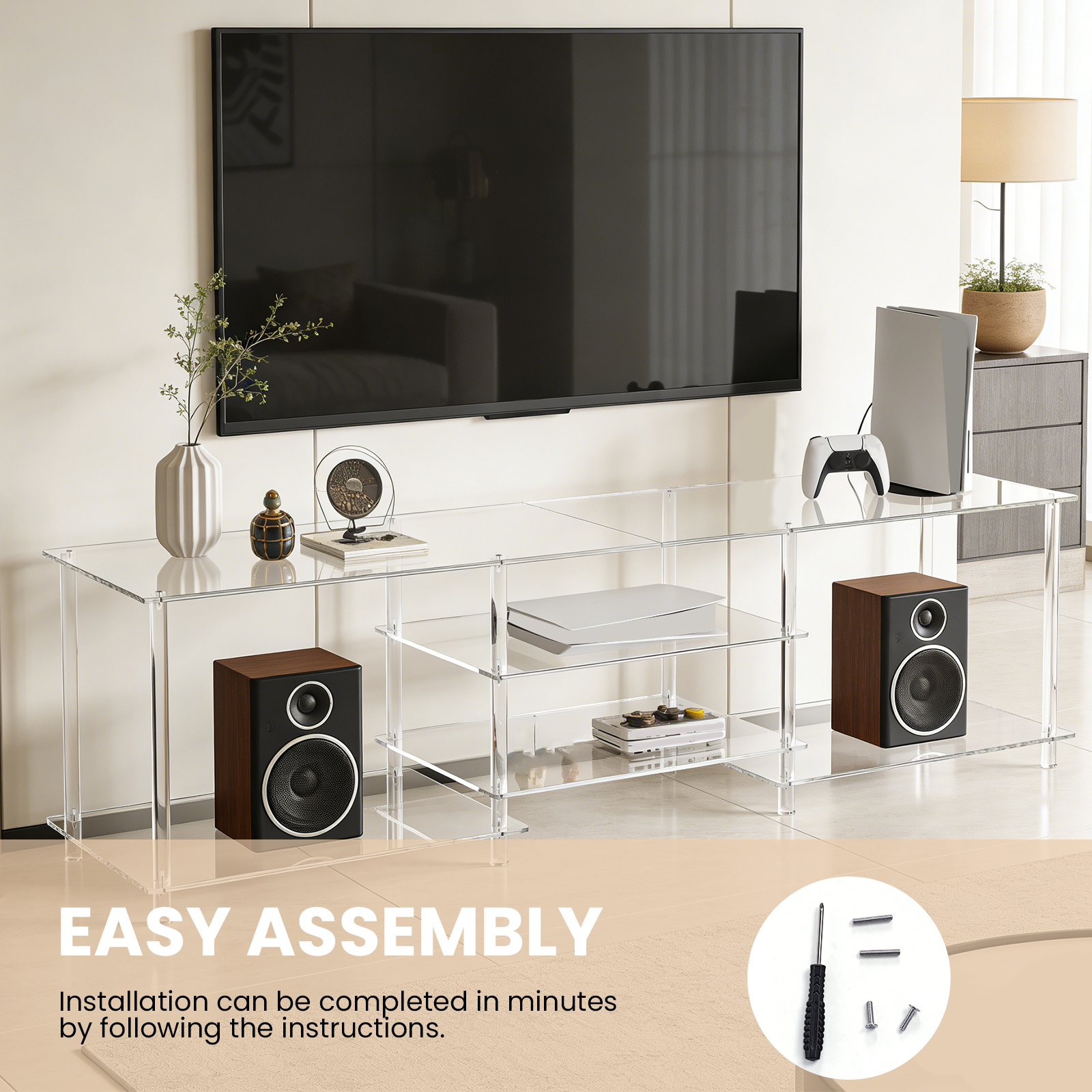 Acrylic 55 Inch TV Stand for T - Gaming Console X55 recensie en prijs